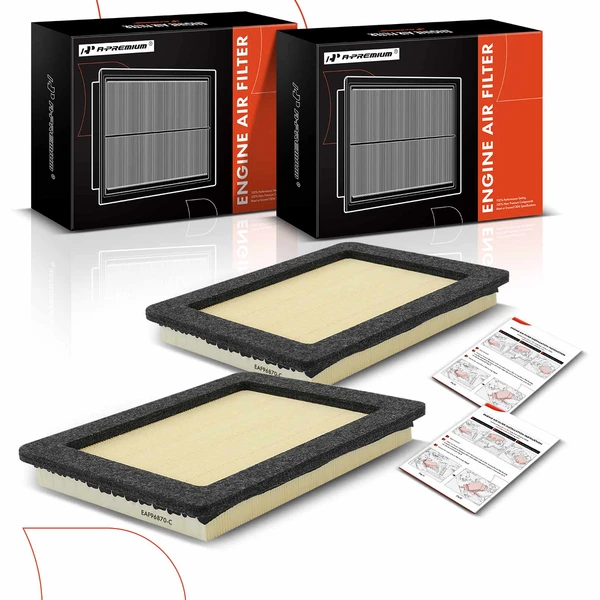 2 Pcs Engine Air Filter for 2005-2006 Ford Expedition