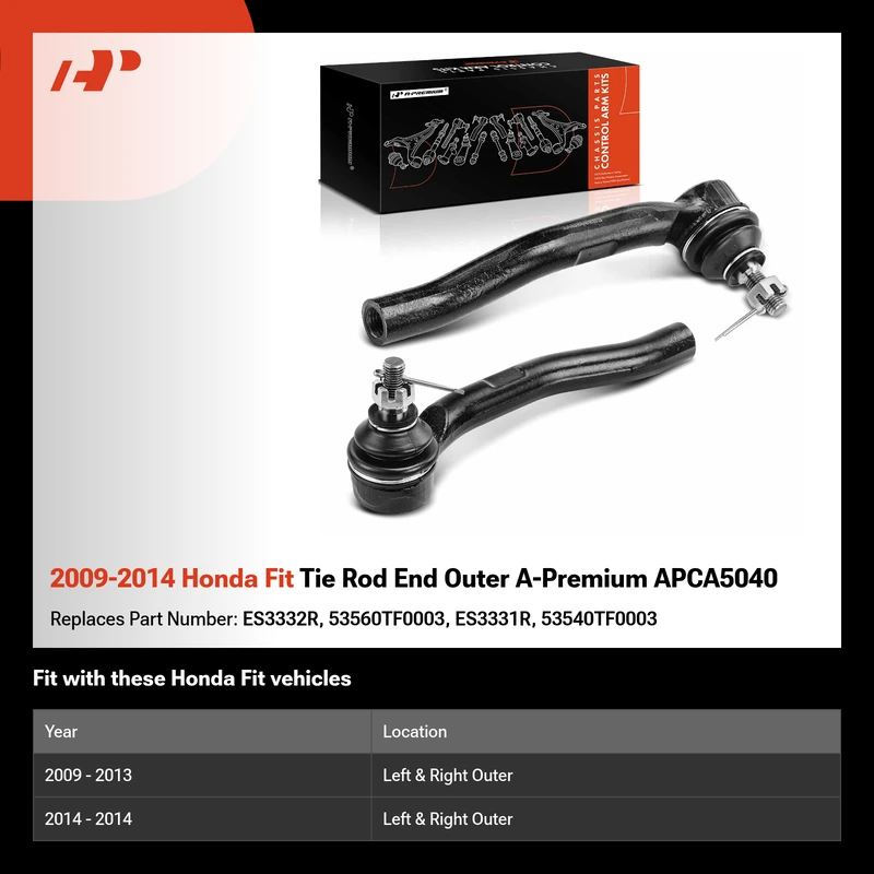 2009-2014 Honda Fit Tie Rod End Outer A-Premium APCA5040
