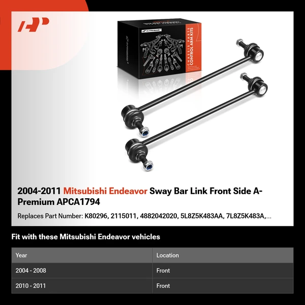 2004-2011 Mitsubishi Endeavor Sway Bar Link Front Side A-Premium APCA1794