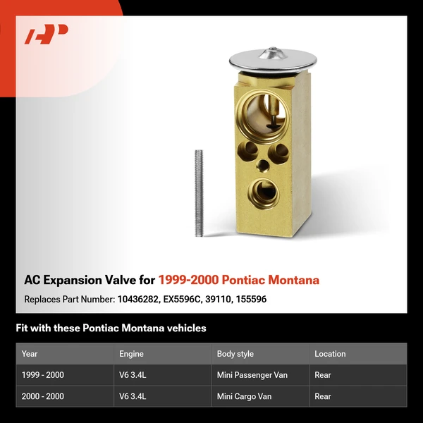 AC Expansion Valve for 1999-2000 Pontiac Montana