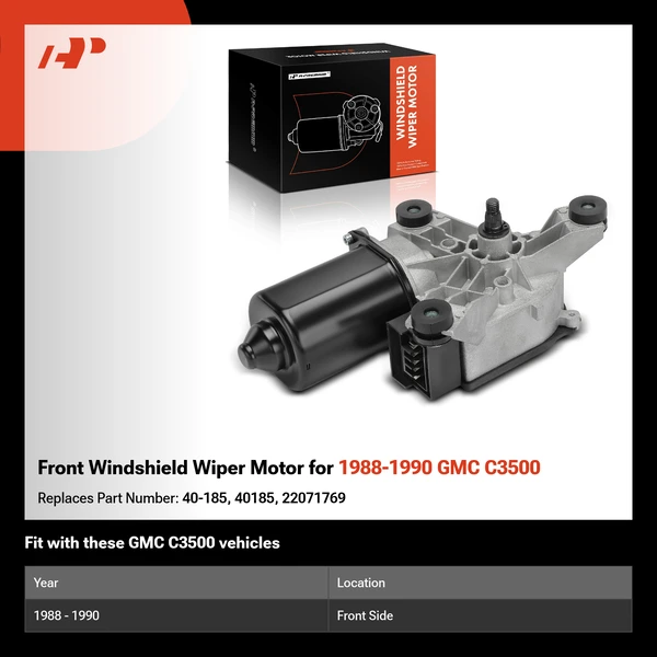 Front Windshield Wiper Motor for 1988-1990 GMC C3500