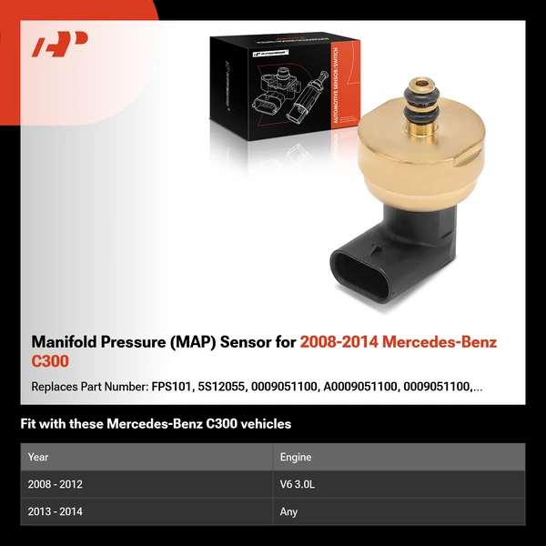 Manifold Pressure (MAP) Sensor for 2008-2014 Mercedes-Benz C300