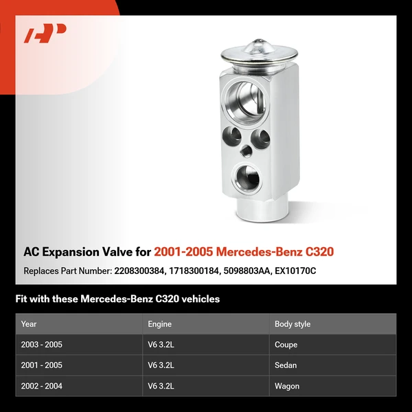 AC Expansion Valve for 2001-2005 Mercedes-Benz C320