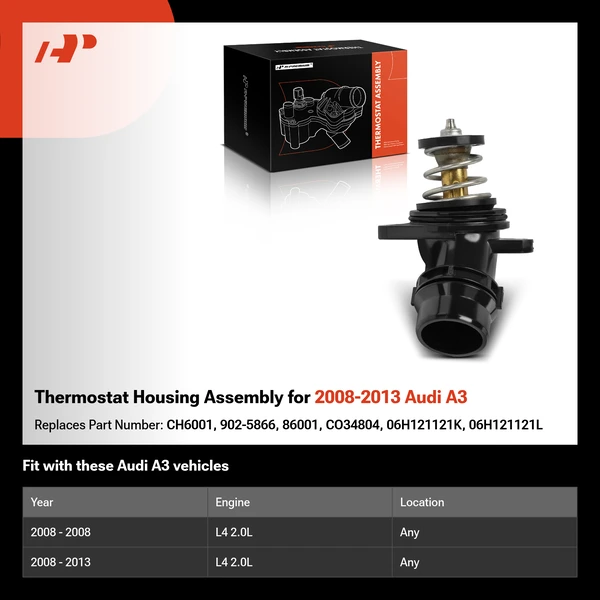Thermostat Housing Assembly for 2008-2013 Audi A3