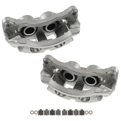 2 Pcs Front/Rear Brake Caliper with Bracket