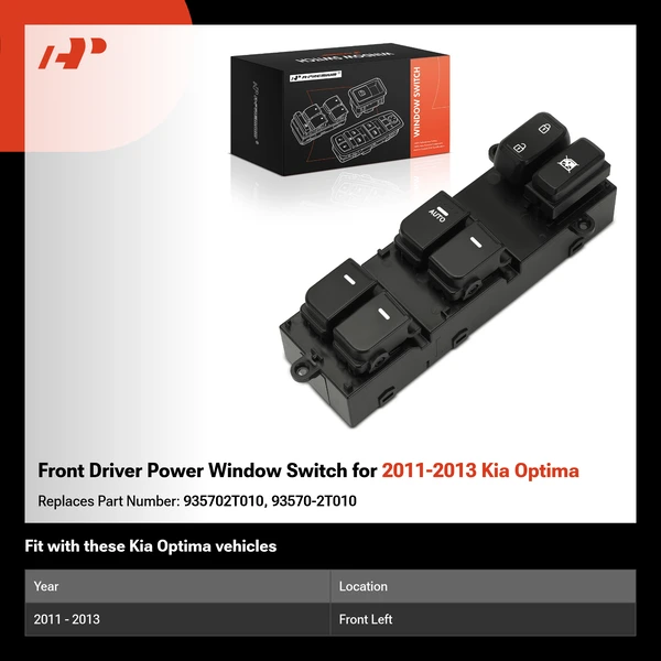 Front Driver Power Window Switch for 2011-2013 Kia Optima