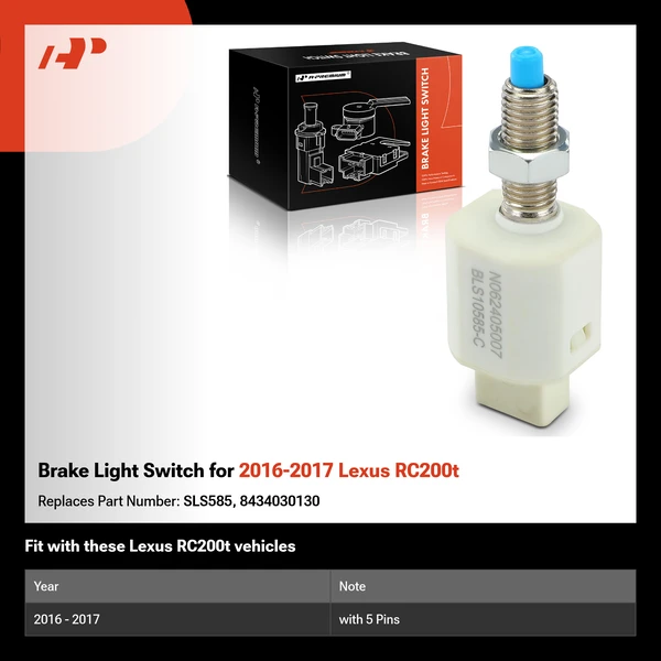 Brake Light Switch for 2016-2017 Lexus RC200t