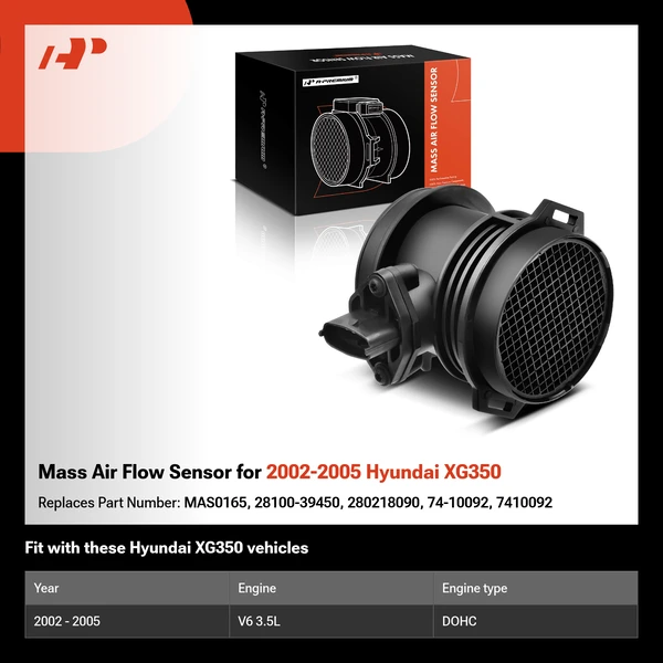 Mass Air Flow Sensor for 2002-2005 Hyundai XG350