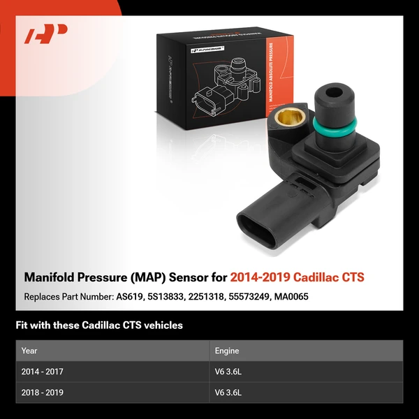 Manifold Pressure (MAP) Sensor for 2014-2019 Cadillac CTS