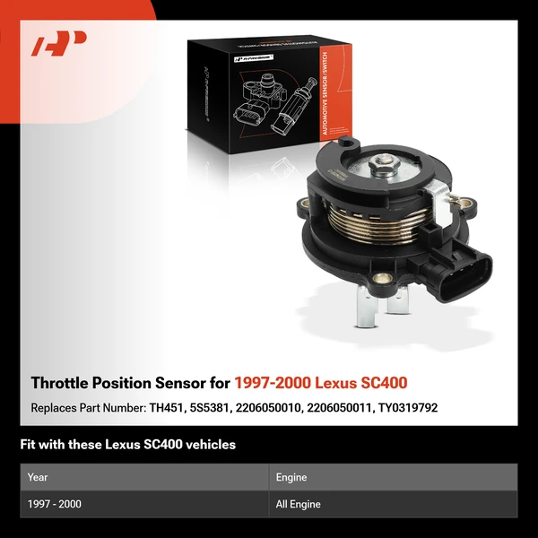 Throttle Position Sensor for 1997-2000 Lexus SC400