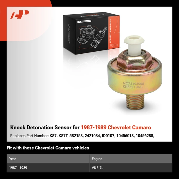 Knock Detonation Sensor for 1987-1989 Chevrolet Camaro