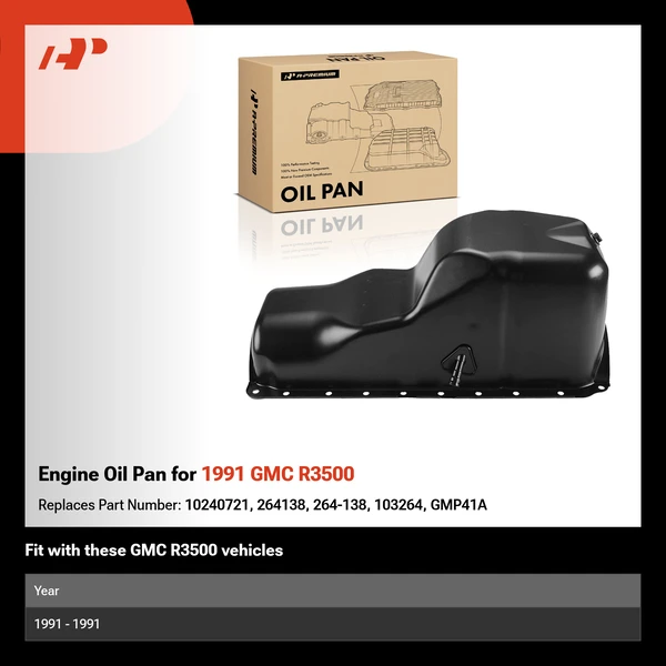 Engine Oil Pan for 1991 GMC R3500