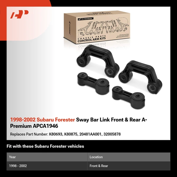 1998-2002 Subaru Forester Sway Bar Link Front & Rear A-Premium APCA1946