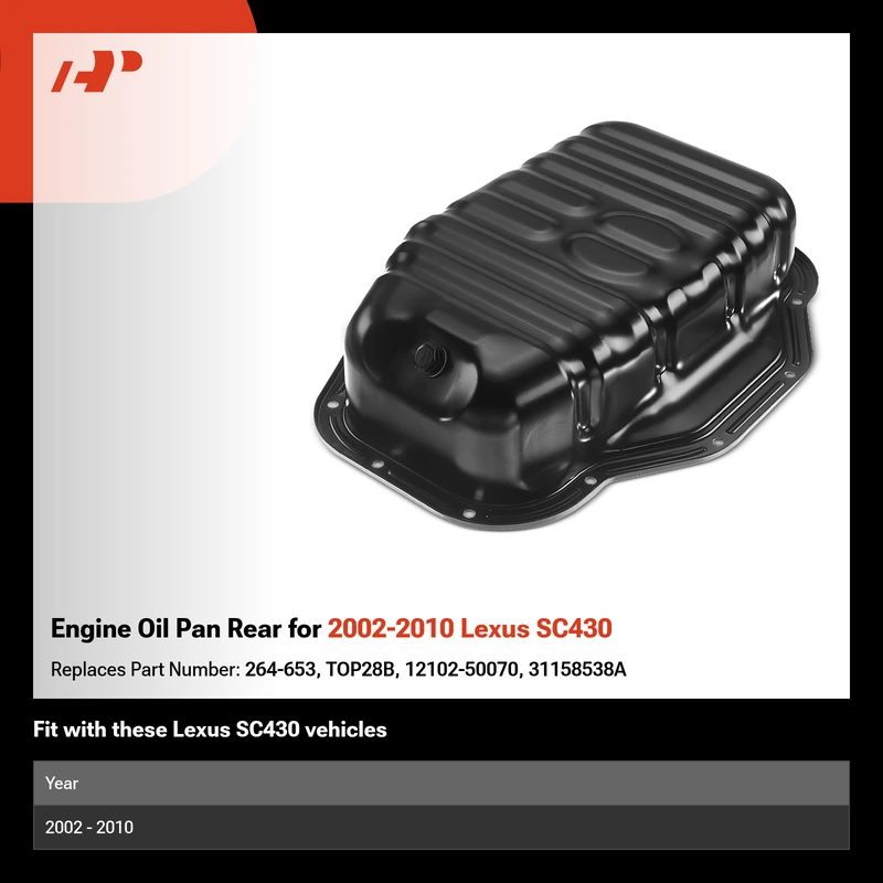 Engine Oil Pan Rear for 2002-2010 Lexus SC430