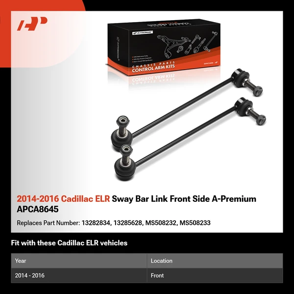 2014-2016 Cadillac ELR Sway Bar Link Front Side A-Premium APCA8645