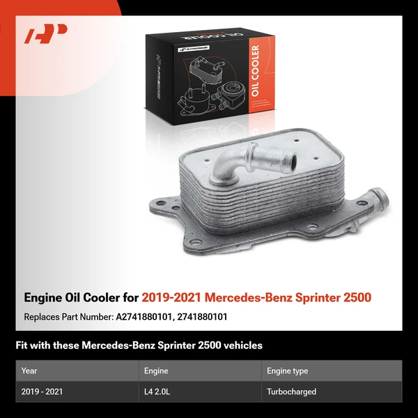 Engine Oil Cooler for 2019-2021 Mercedes-Benz Sprinter 2500