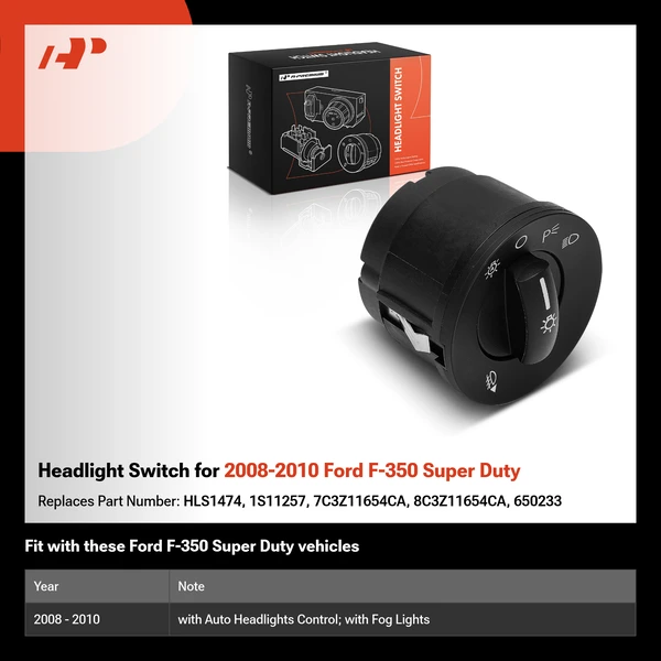 Headlight Switch for 2008-2010 Ford F-350 Super Duty
