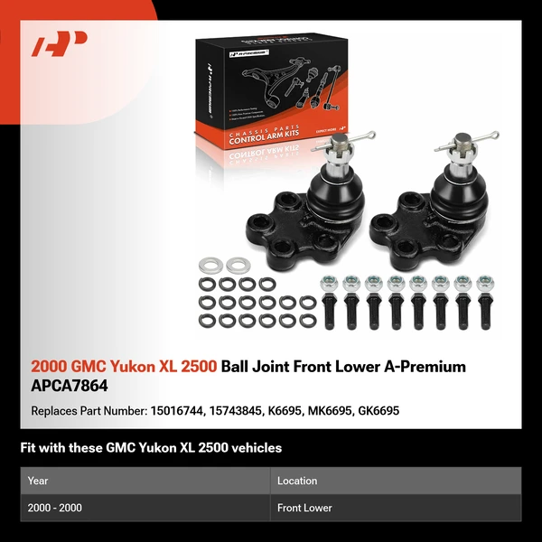 2000 GMC Yukon XL 2500 Ball Joint Front Lower A-Premium APCA7864