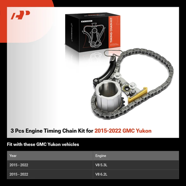 3 Pcs Engine Timing Chain Kit for 2015-2022 GMC Yukon