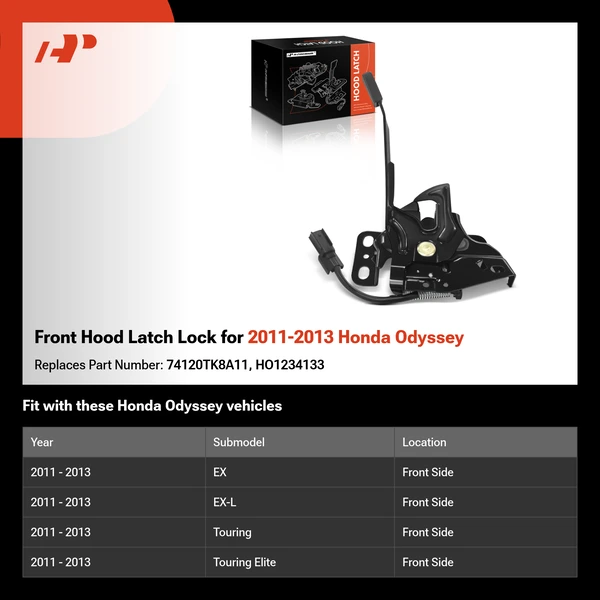 Front Hood Latch Lock for 2011-2013 Honda Odyssey