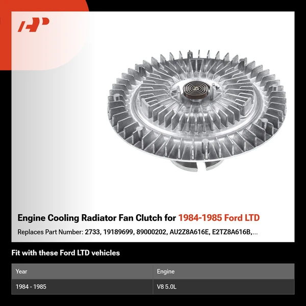 Engine Cooling Radiator Fan Clutch for 1984-1985 Ford LTD