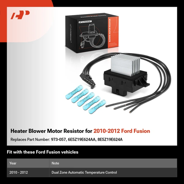 Heater Blower Motor Resistor for 2010-2012 Ford Fusion
