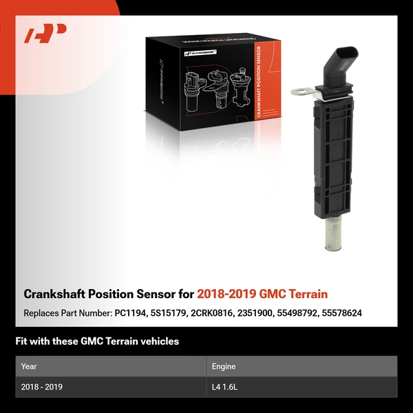 Crankshaft Position Sensor for 2018-2019 GMC Terrain