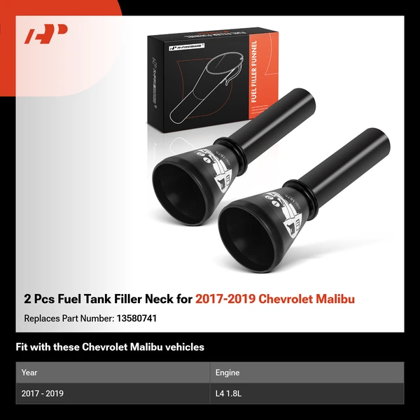 2 Pcs Fuel Tank Filler Neck for 2017-2019 Chevrolet Malibu