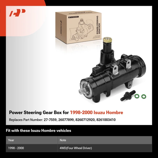 Power Steering Gear Box for 1998-2000 Isuzu Hombre