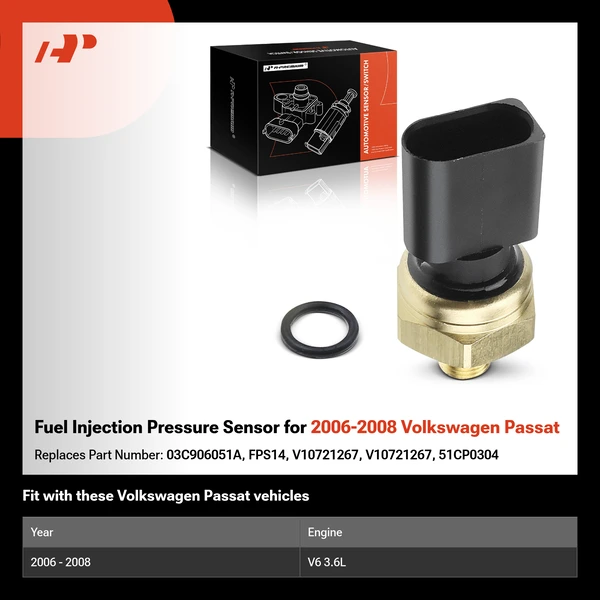 Fuel Injection Pressure Sensor for 2006-2008 Volkswagen Passat
