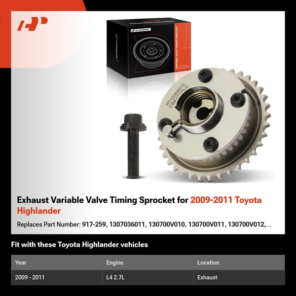 Exhaust Variable Valve Timing Sprocket for 2009-2011 Toyota Highlander