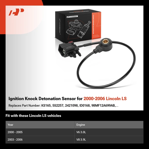 Ignition Knock Detonation Sensor for 2000-2006 Lincoln LS