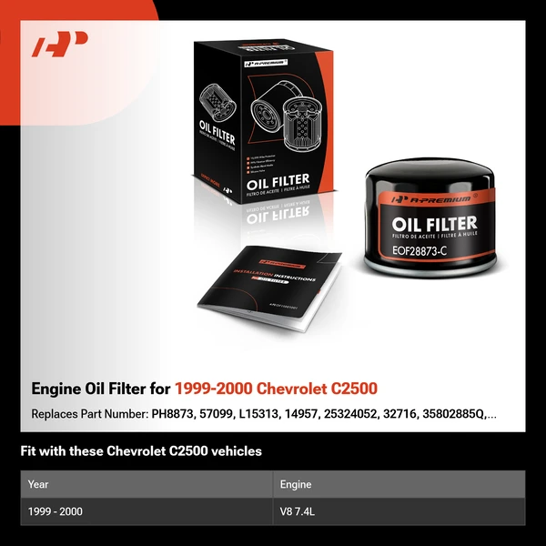 Engine Oil Filter for 1999-2000 Chevrolet C2500