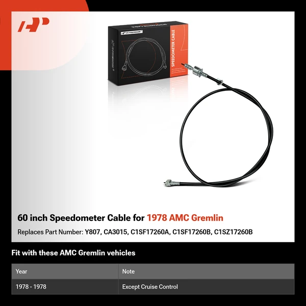 60 inch Speedometer Cable for 1978 AMC Gremlin