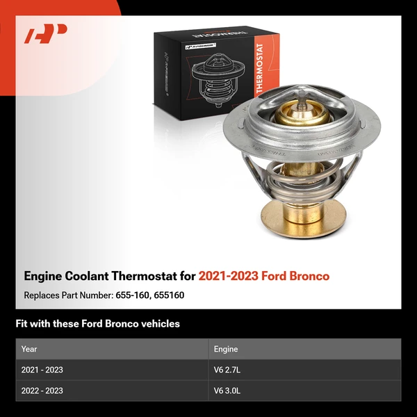 Engine Coolant Thermostat for 2021-2023 Ford Bronco