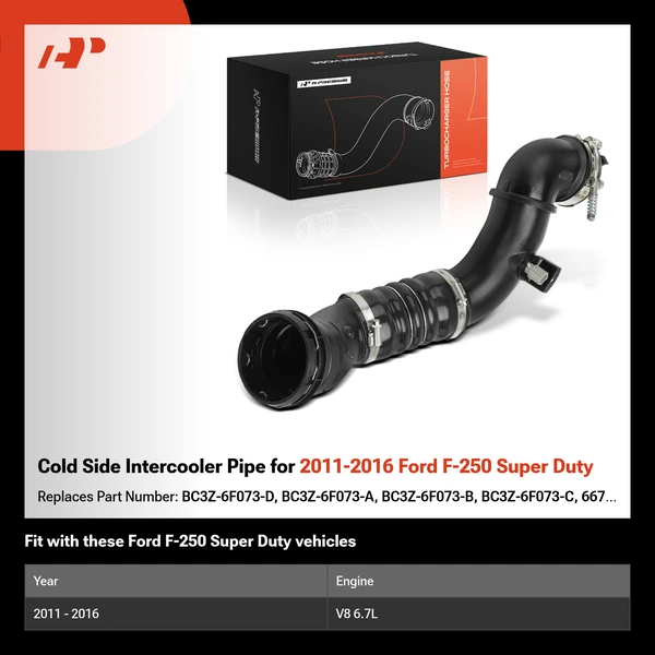 Cold Side Intercooler Pipe for 2011-2016 Ford F-250 Super Duty