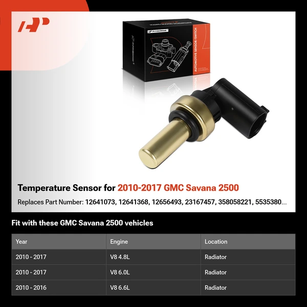 Temperature Sensor for 2010-2017 GMC Savana 2500
