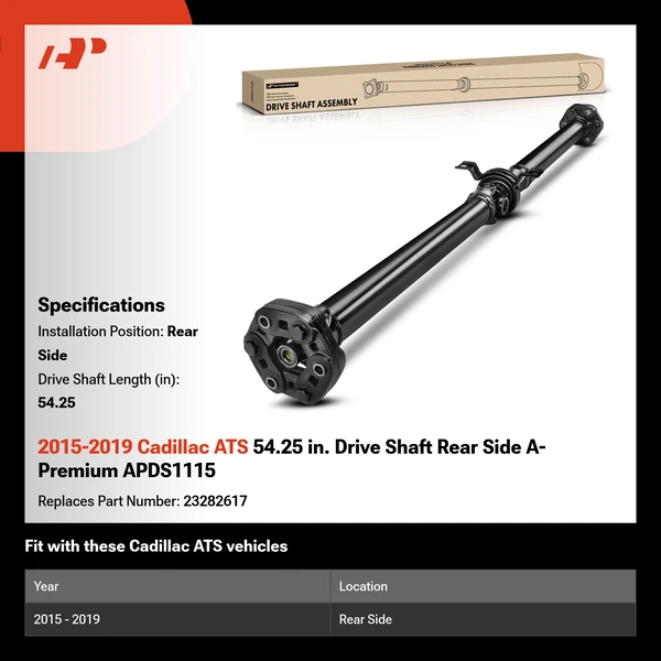2015-2019 Cadillac ATS 54.25 in. Drive Shaft Rear Side A-Premium APDS1115
