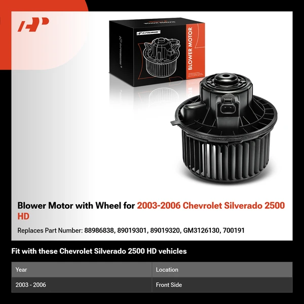 Blower Motor with Wheel for 2003-2006 Chevrolet Silverado 2500 HD