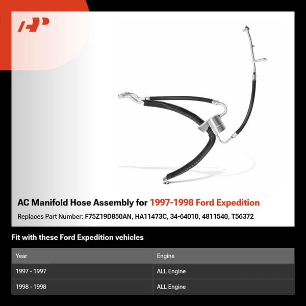 AC Manifold Hose Assembly for 1997-1998 Ford Expedition
