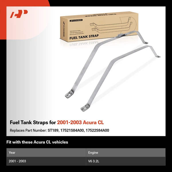 Fuel Tank Straps for 2001-2003 Acura CL