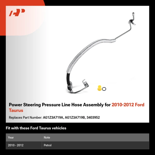Power Steering Pressure Line Hose Assembly for 2010-2012 Ford Taurus