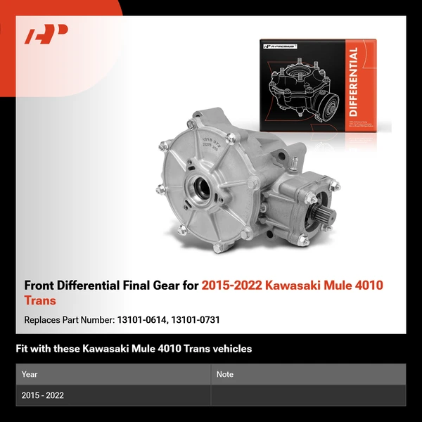 Front Differential Final Gear for 2015-2022 Kawasaki Mule 4010 Trans