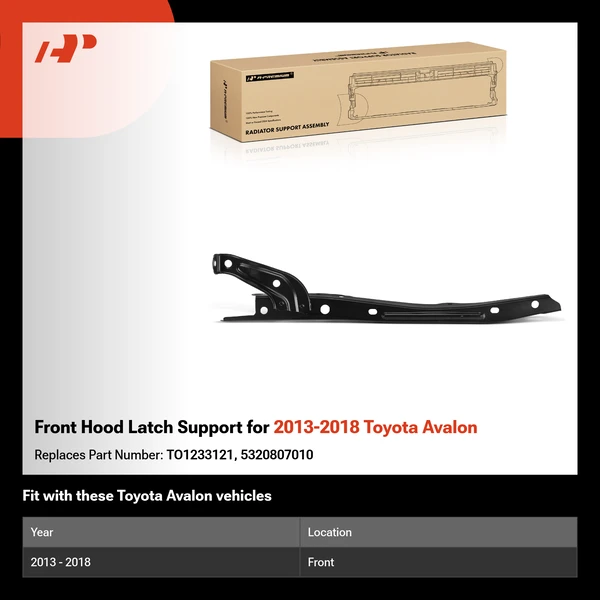 Front Hood Latch Support for 2013-2018 Toyota Avalon
