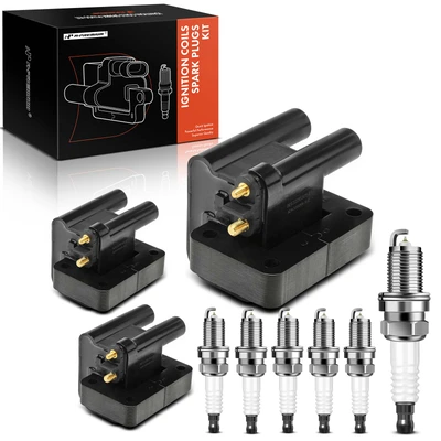 2002-2004 Hyundai Sonata Ignition Coil and Spark Plug Kit Set of 9 Iridium Series, 2-Screw Terminal A-Premium APIC0811
