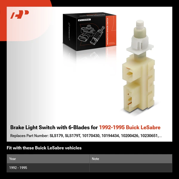 Brake Light Switch with 6-Blades for 1992-1995 Buick LeSabre