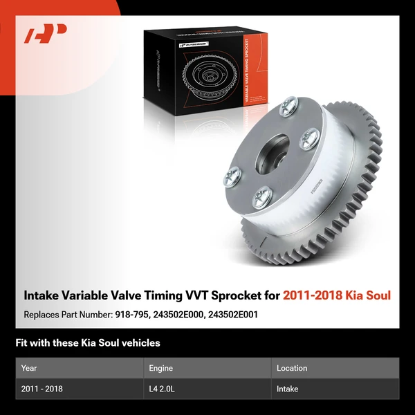 Intake Variable Valve Timing VVT Sprocket for 2011-2018 Kia Soul