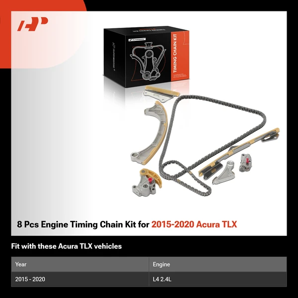 8 Pcs Engine Timing Chain Kit for 2015-2020 Acura TLX