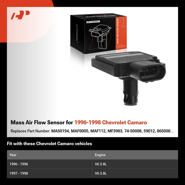Mass Air Flow Sensor for 1996-1998 Chevrolet Camaro