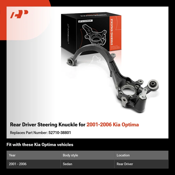 Rear Driver Steering Knuckle for 2001-2006 Kia Optima